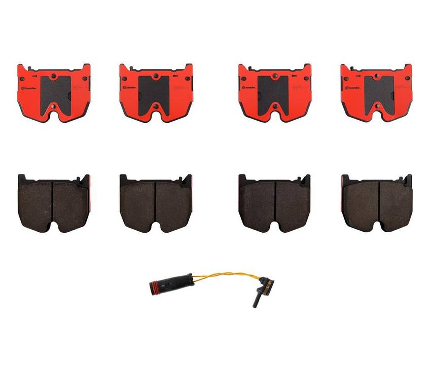 Mercedes Brakes Set Kit - Pads Front (Ceramic) (with Sensor) 004420452041 - Brembo 2262482KIT